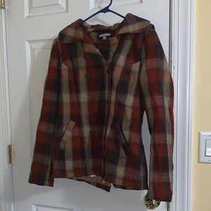 Charlotte Russe Plaid Pea Coat